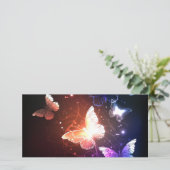 Glühende Nachtschmetterlinge Karte (Stehend Vorderseite)