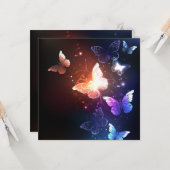 Glühende Nachtschmetterlinge Karte (Vorderseite/Rückseite Beispiel)