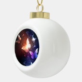 Glühende Nachtschmetterlinge Keramik Kugel-Ornament (Rechts)