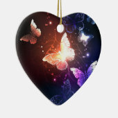 Glühende Nachtschmetterlinge Keramik Ornament (Rechts)