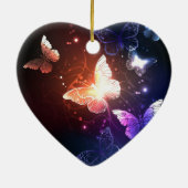 Glühende Nachtschmetterlinge Keramik Ornament (Hinten)