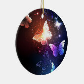 Glühende Nachtschmetterlinge Keramik Ornament (Rechts)