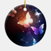 Glühende Nachtschmetterlinge Keramik Ornament (Hinten)
