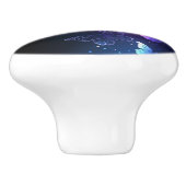 Glühende Nachtschmetterlinge Keramikknauf (Seitenansicht)