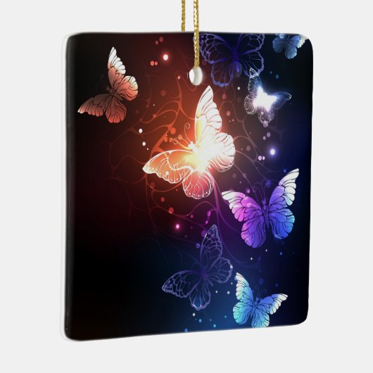Glühende Nachtschmetterlinge Keramikornament (Rechts)