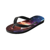 Glühende Nachtschmetterlinge Kinderbadesandalen (Schrägansicht)