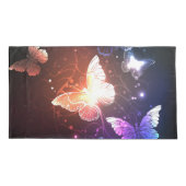 Glühende Nachtschmetterlinge Kissenbezug (Rückseite-Links)