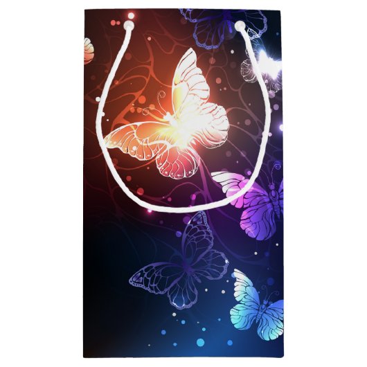 Glühende Nachtschmetterlinge Kleine Geschenktüte (Rückseite)