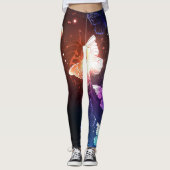 Glühende Nachtschmetterlinge Leggings (Vorderseite)