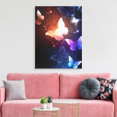 Glühende Nachtschmetterlinge Leinwanddruck (Insitu (Wohnzimmer))