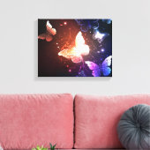 Glühende Nachtschmetterlinge Leinwanddruck (Insitu (Wohnzimmer))