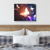 Glühende Nachtschmetterlinge Leinwanddruck (Insitu (Schlafzimmer))
