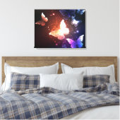 Glühende Nachtschmetterlinge Leinwanddruck (Insitu (Schlafzimmer))