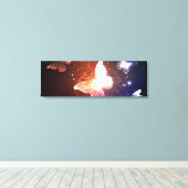 Glühende Nachtschmetterlinge Leinwanddruck (Insitu (Holzboden))