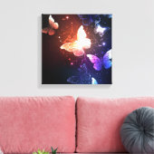 Glühende Nachtschmetterlinge Leinwanddruck (Insitu (Wohnzimmer))