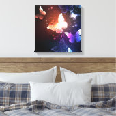 Glühende Nachtschmetterlinge Leinwanddruck (Insitu (Schlafzimmer))