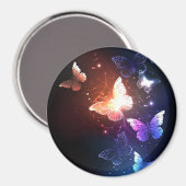 Glühende Nachtschmetterlinge Magnet (Vorderseite/Rückseite)