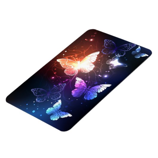 Glühende Nachtschmetterlinge Magnet (Linke Seite)