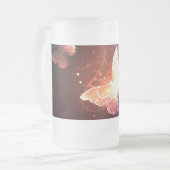 Glühende Nachtschmetterlinge Mattglas Bierglas (Vorderseite Links)