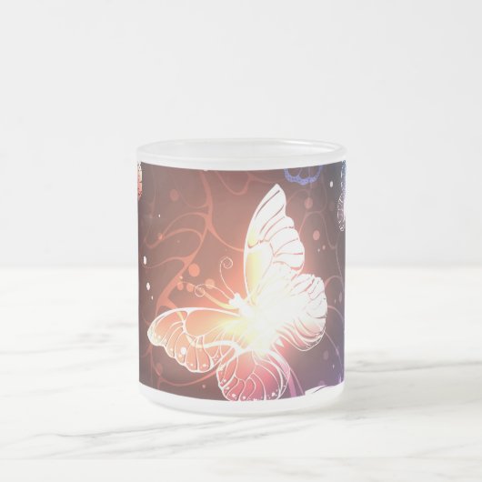 Glühende Nachtschmetterlinge Mattglastasse (Mittel)