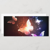 Glühende Nachtschmetterlinge Menükarte (Vorne/Hinten)