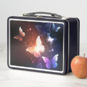 Glühende Nachtschmetterlinge Metall Brotdose (Beispiel)