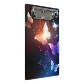 Glühende Nachtschmetterlinge Mini Klemmbrett (Schrägansicht)