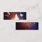 Glühende Nachtschmetterlinge Mini Visitenkarte (Vorne/Hinten)