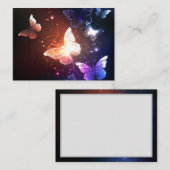 Glühende Nachtschmetterlinge Mitteilungskarte (Vorne/Hinten)