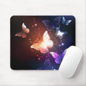 Glühende Nachtschmetterlinge Mousepad (Mit Mouse)