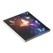 Glühende Nachtschmetterlinge Notizblock (angewinkelt)