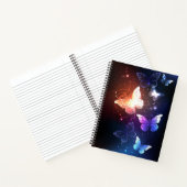 Glühende Nachtschmetterlinge Notizblock (Innenseite)