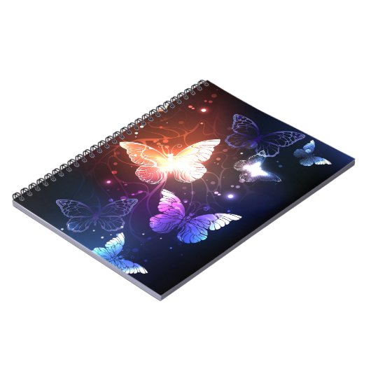 Glühende Nachtschmetterlinge Notizblock (Linke Seite)