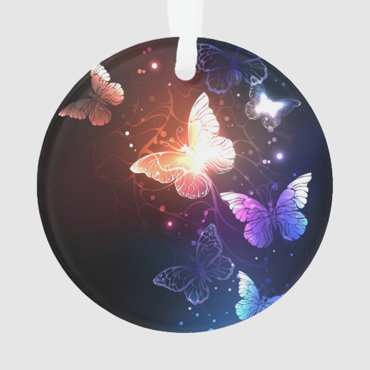 Glühende Nachtschmetterlinge Ornament (Rückseite)
