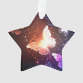Glühende Nachtschmetterlinge Ornament (Rückseite)