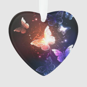 Glühende Nachtschmetterlinge Ornament