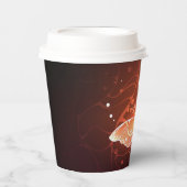 Glühende Nachtschmetterlinge Pappbecher (Vorderseite)