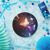 Glühende Nachtschmetterlinge Pappteller (Party)