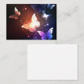 Glühende Nachtschmetterlinge Platzkarte (Vorne/Hinten)