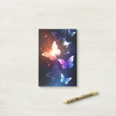 Glühende Nachtschmetterlinge Post-it Klebezettel (Auf Schreibtisch)