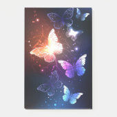 Glühende Nachtschmetterlinge Post-it Klebezettel (Vorderseite)