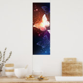 Glühende Nachtschmetterlinge Poster (Küche)