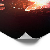 Glühende Nachtschmetterlinge Poster (Ecke)