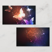 Glühende Nachtschmetterlinge Rabattkarte (Vorne/Hinten)