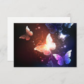 Glühende Nachtschmetterlinge RSVP Karte (Vorne/Hinten)