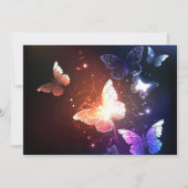 Glühende Nachtschmetterlinge Save The Date (Vorderseite)