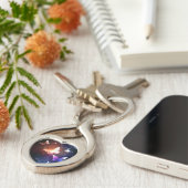 Glühende Nachtschmetterlinge Schlüsselanhänger (Seite)