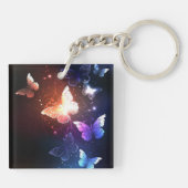 Glühende Nachtschmetterlinge Schlüsselanhänger (Rückseite)