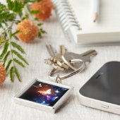 Glühende Nachtschmetterlinge Schlüsselanhänger (Seite)