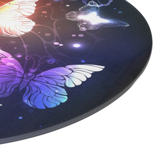 Glühende Nachtschmetterlinge Schneidebrett (Ecke)